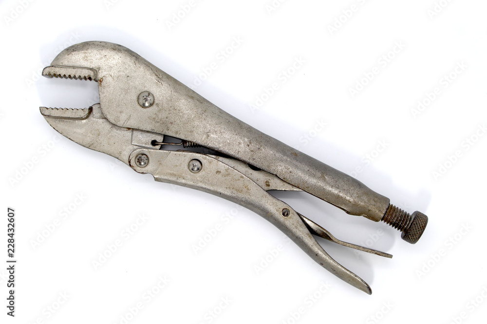 Locking Pliers isolated on white background Locking Pliers isolated on white background