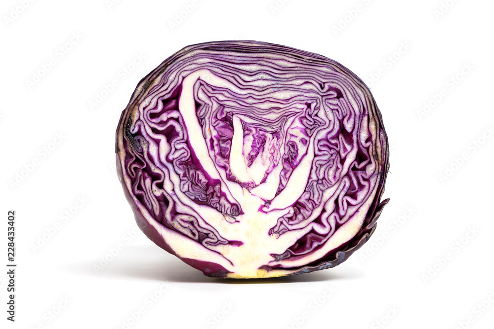 Fresh red cabbage isolated on white background Fresh red cabbage isolated on white background