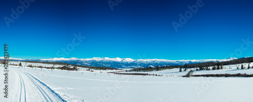 colorado snowy mountain range panorama