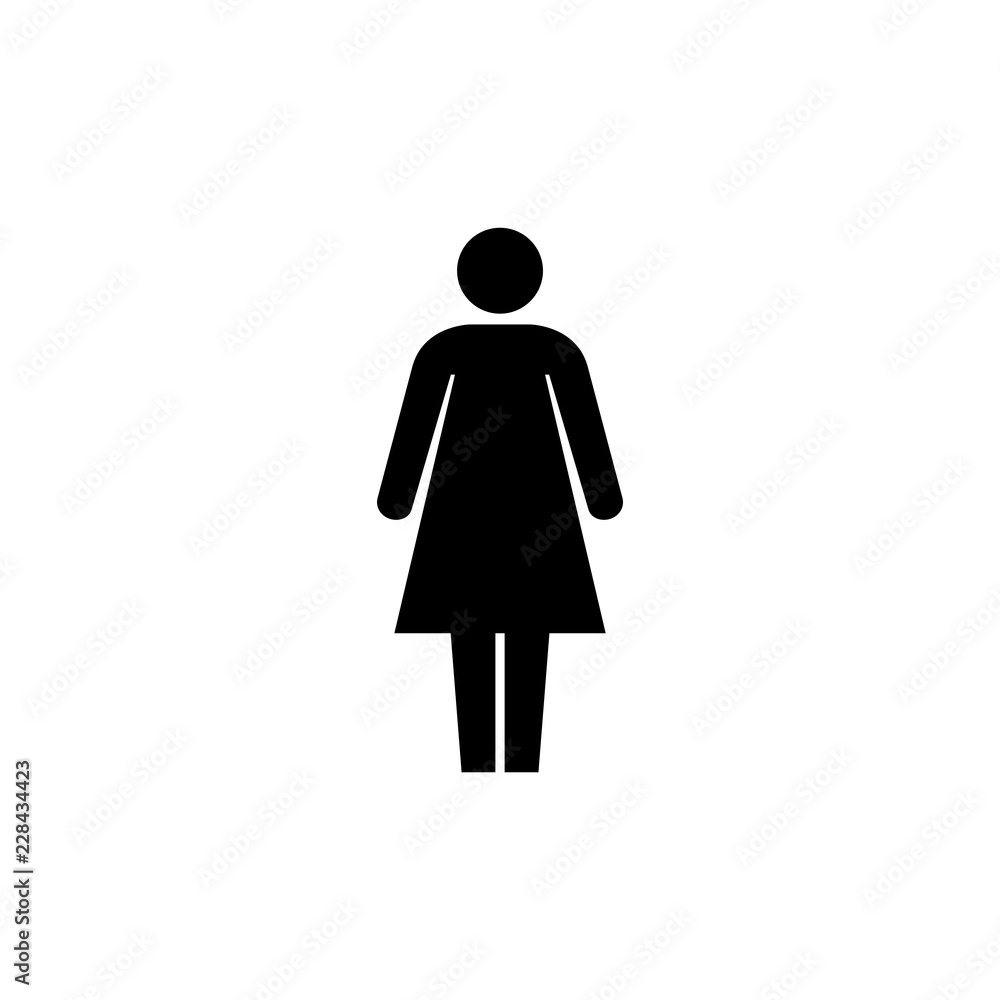 Wc icon. Toilet and restroom icon.Female symbol. Wc icon. Toilet and restroom icon.Female symbol.