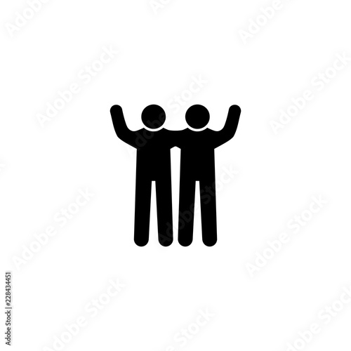 Friends icon vector illustration isolated on white background. Friendship sign. 