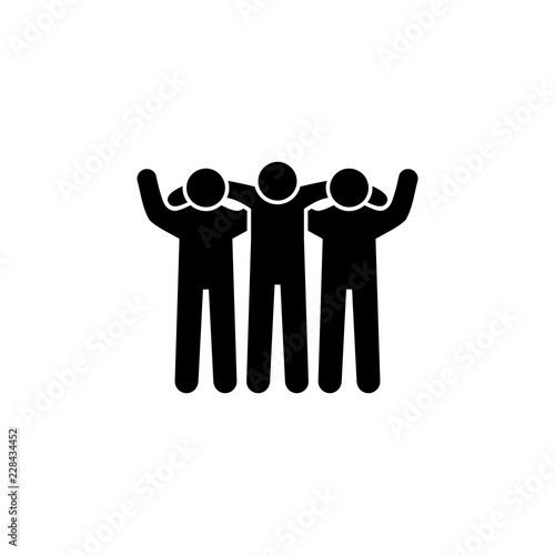 Friends icon vector illustration isolated on white background. Friendship sign. "Best friend" symbol