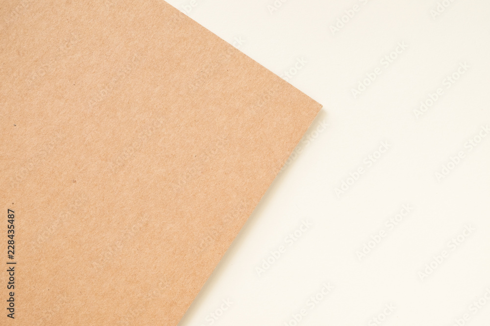 Kraft paper sheet overlap with brown and white colors for background, banner, presentation template. Kraft paper sheet overlap with brown and white colors for background, banner, presentation template.