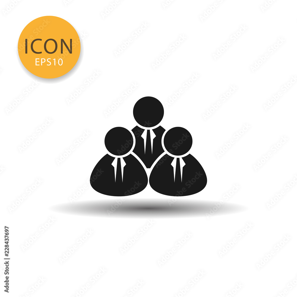 People icon isolated flat style. People icon isolated flat style.