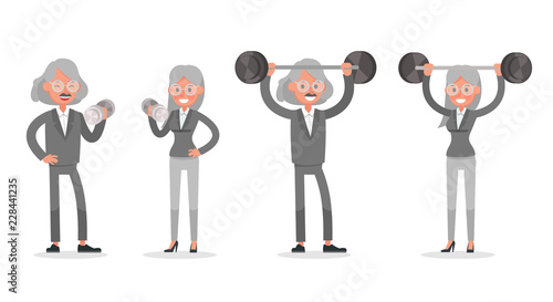 business people poses action character vector design no54 photo