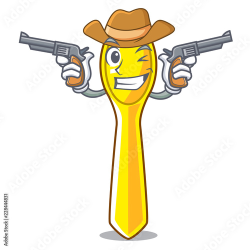 Cowboy character spoon plastic for kid meal