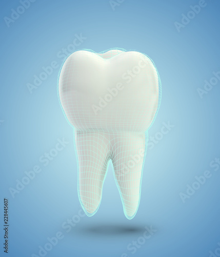 vector molar tooth. beauty and health. tooth cleaning and personal care