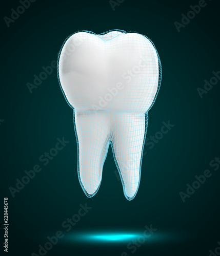 vector molar tooth. beauty and health. tooth cleaning and personal care