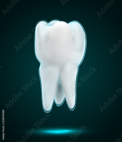 vector molar tooth. beauty and health. tooth cleaning and personal care