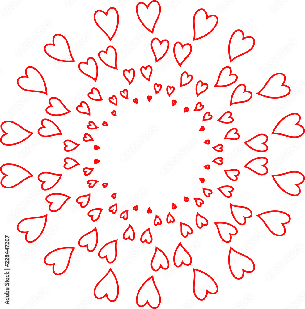 Cute heart circle frame Cute heart circle frame