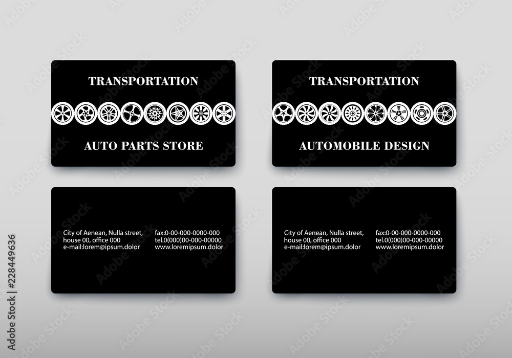 Business card containing contact information making it easier to find clients for promoting goods and services in the financial market