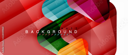 Glass triangles modern geometric composition, abstract background