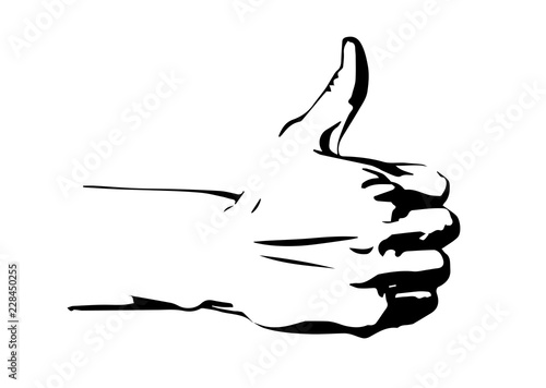 finger to the top