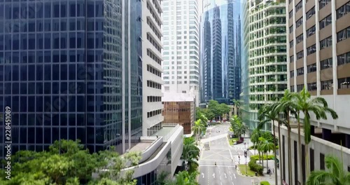 Aerial of Architecture and Cityscape in Singapore