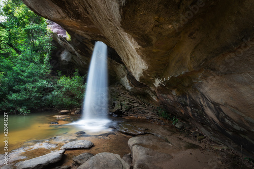 Sang Chan Waterfall or (Long Ru Waterfall) one of the iconic natural landmark of tourist in Ubonratchathani,Thailand