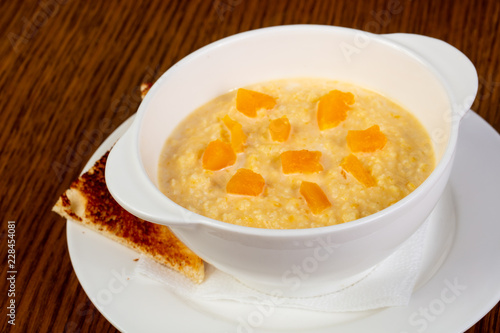 Pumpkin porridge breakfast