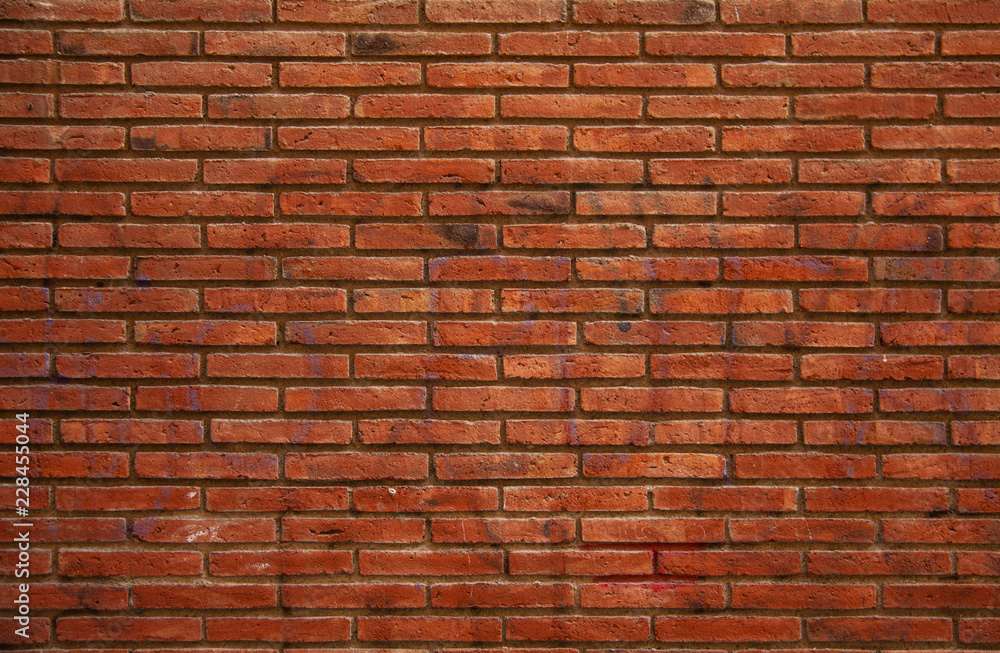 Empty red brick wall Empty red brick wall