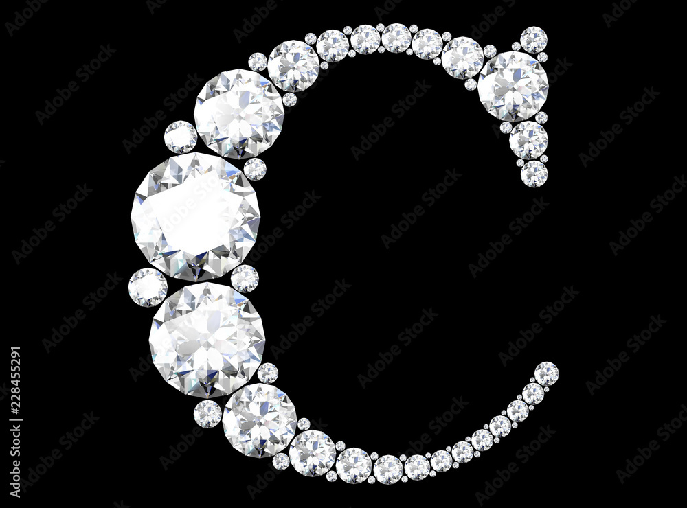 diamond letters with gemstones (high resolution 3D image) diamond letters with gemstones (high resolution 3D image)