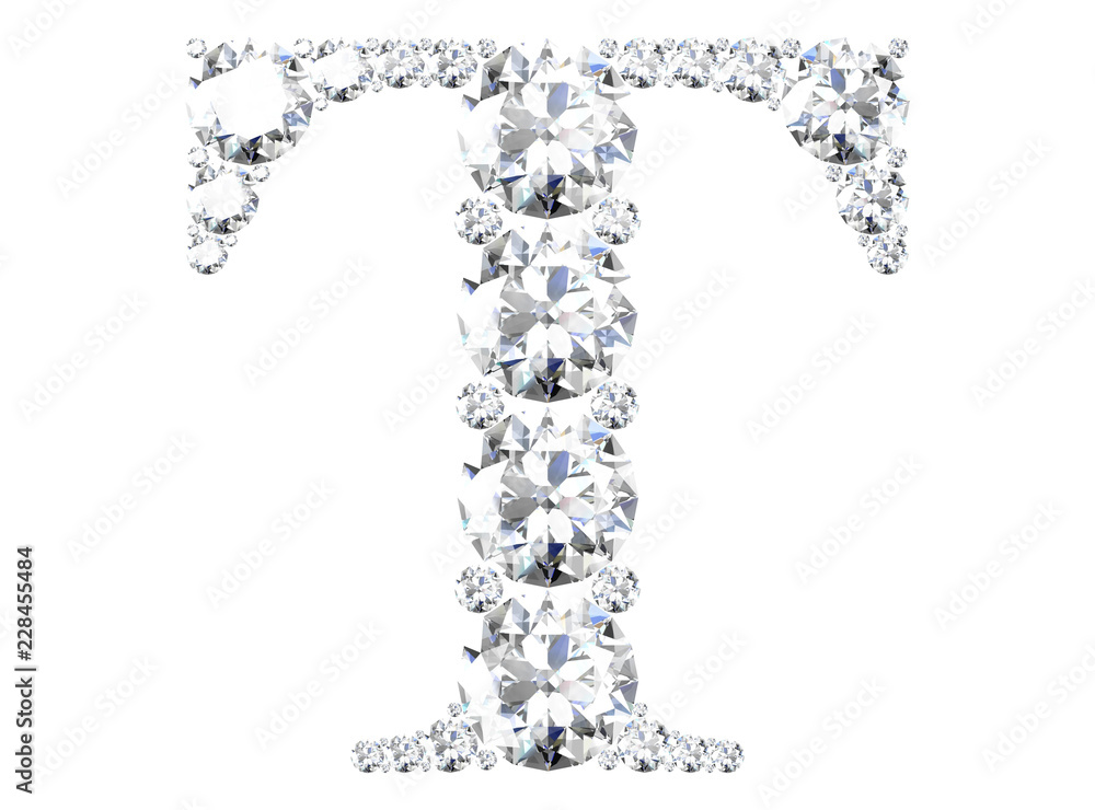 diamond letters with gemstones (high resolution 3D image) diamond letters with gemstones (high resolution 3D image)