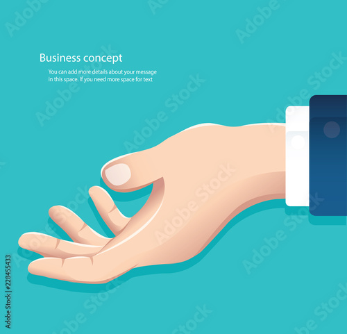 free hand ready to holding something vector illustration eps10