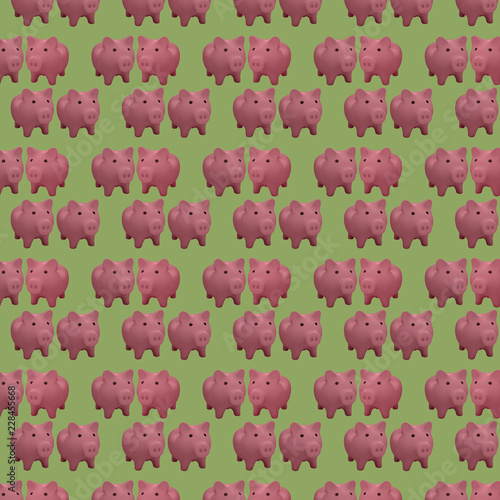 colorfull pigs on the fashionable background. 3d.