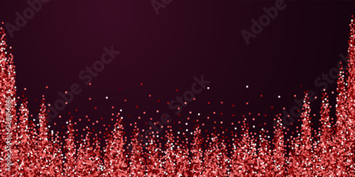 Red gold glitter luxury sparkling confetti. Scatte