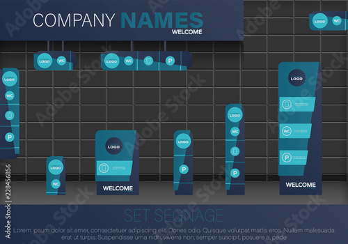 Set signage. Vector
