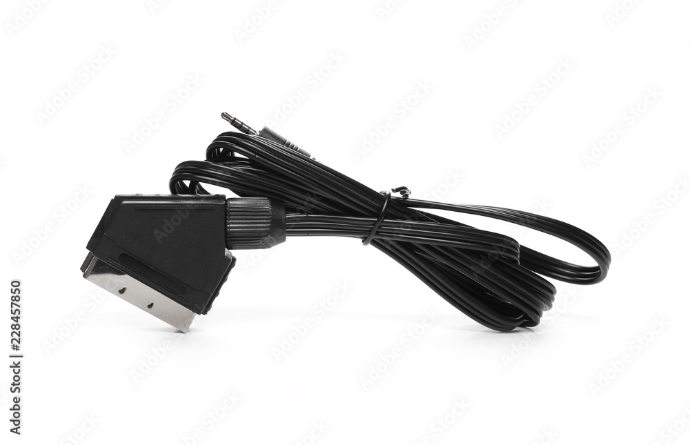 Telecommunication cables, isolated on white background Telecommunication cables, isolated on white background