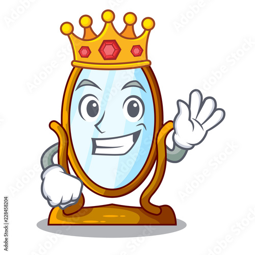 King big dressing mirror isolated on mascot