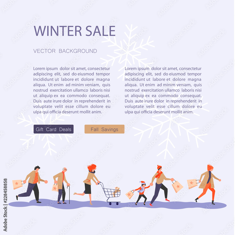 Web banner design template for Christmas sale