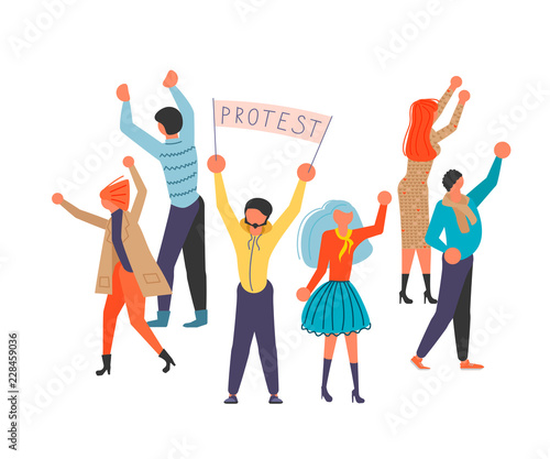 Public Street Protest concept.