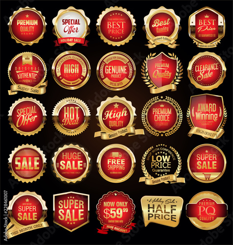 Retro vintage badges and labels collection