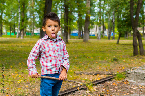 boy playing in the Park