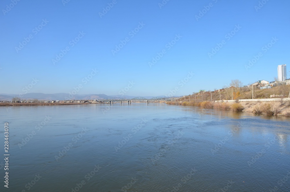 A bridge with river