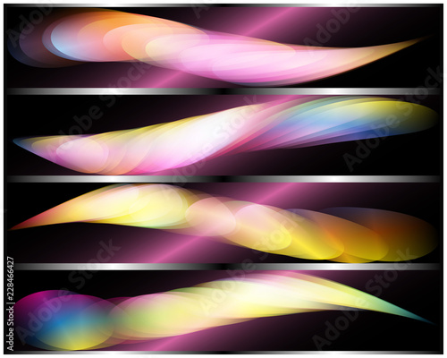 Four backgrounds with simple form of movement