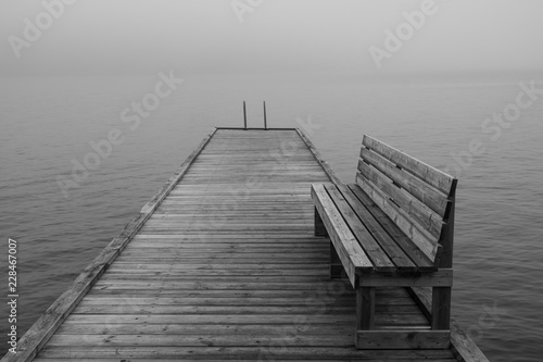 bench on a jetty