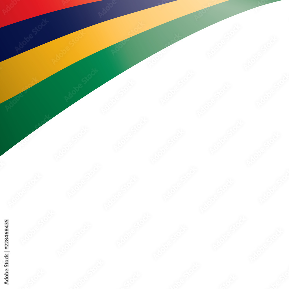 Mauritius flag, vector illustration on a white background Mauritius flag, vector illustration on a white background