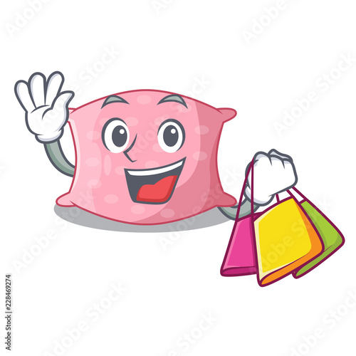 Shopping cartoon cute pillow decorated in sofa