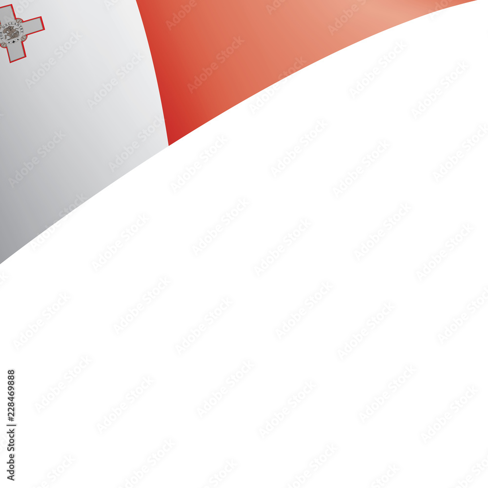 Malta flag, vector illustration on a white background Malta flag, vector illustration on a white background