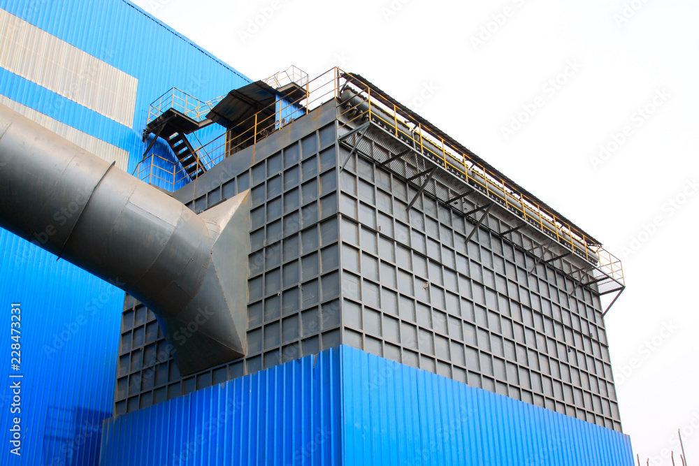 Fototapeta premium Blue plant and pipeline
