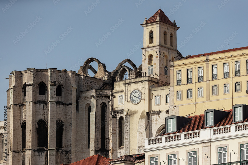 Carmo Convent, which was damaged in the Lisbon earthquake of 1755.
