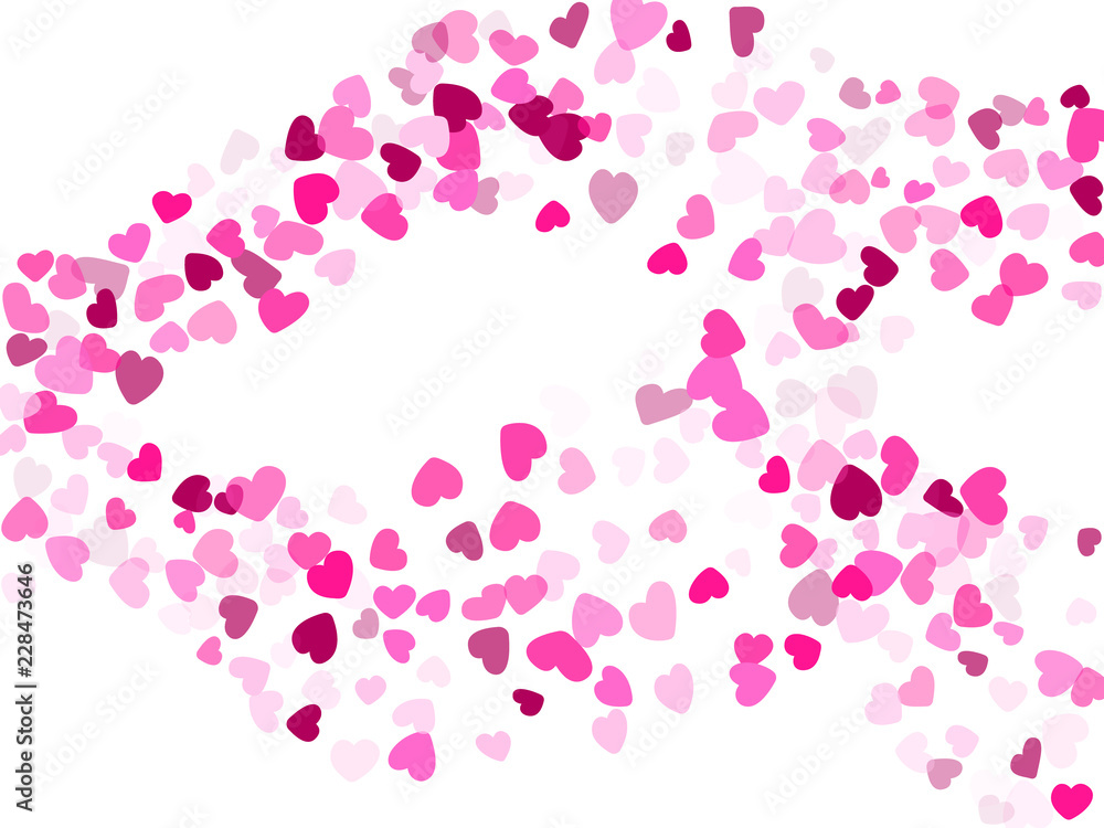 Hearts confetti flying vector background graphic design. Hearts confetti flying vector background graphic design.