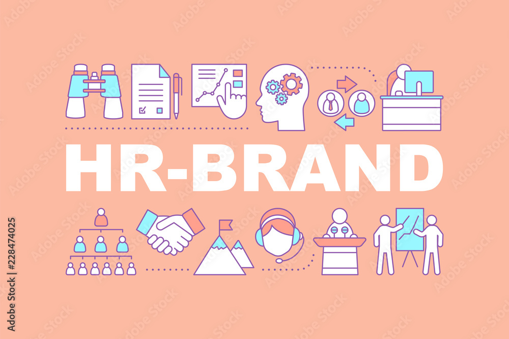HR brand word concepts banner