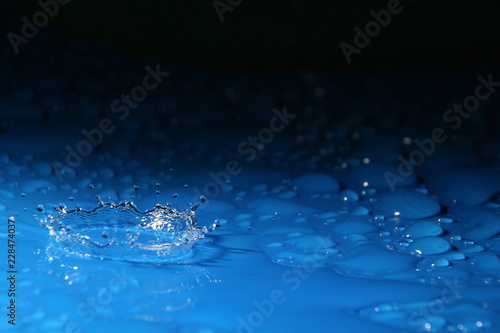 Water drops and spray