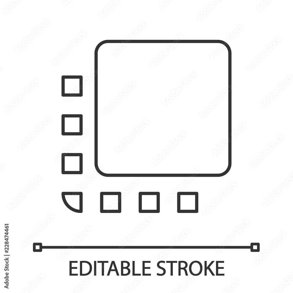 Flip to front button linear icon Flip to front button linear icon
