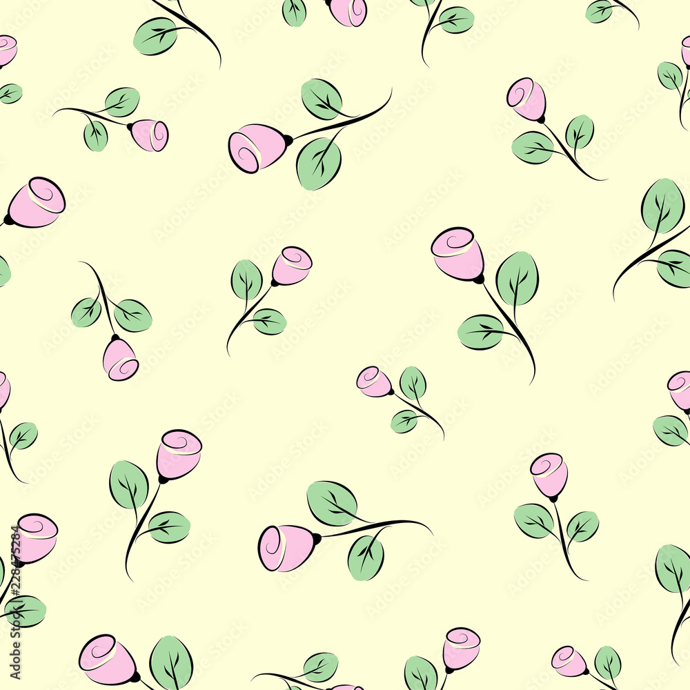Seamless pattern with flowers. Seamless pattern with flowers.