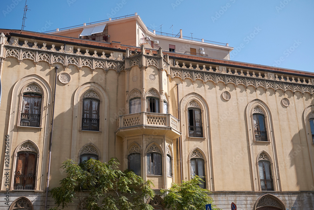 Palermo, Italy - September 11, 2018 : Ancient building in Palermo