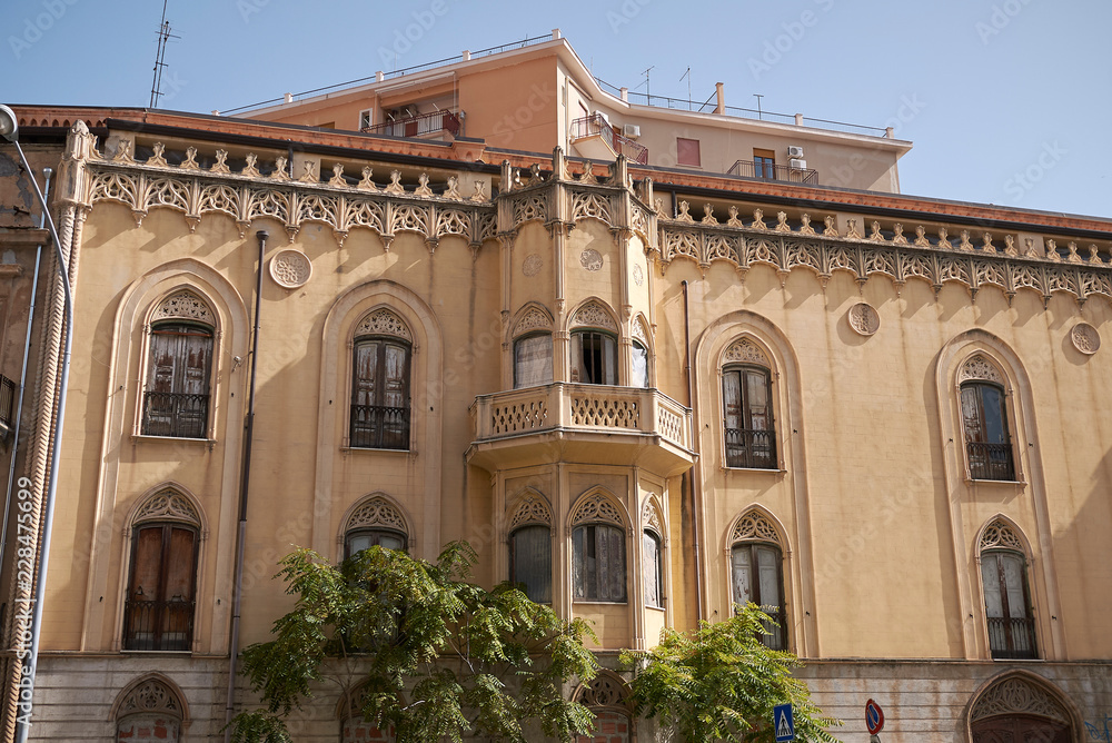 Palermo, Italy - September 11, 2018 : Ancient building in Palermo