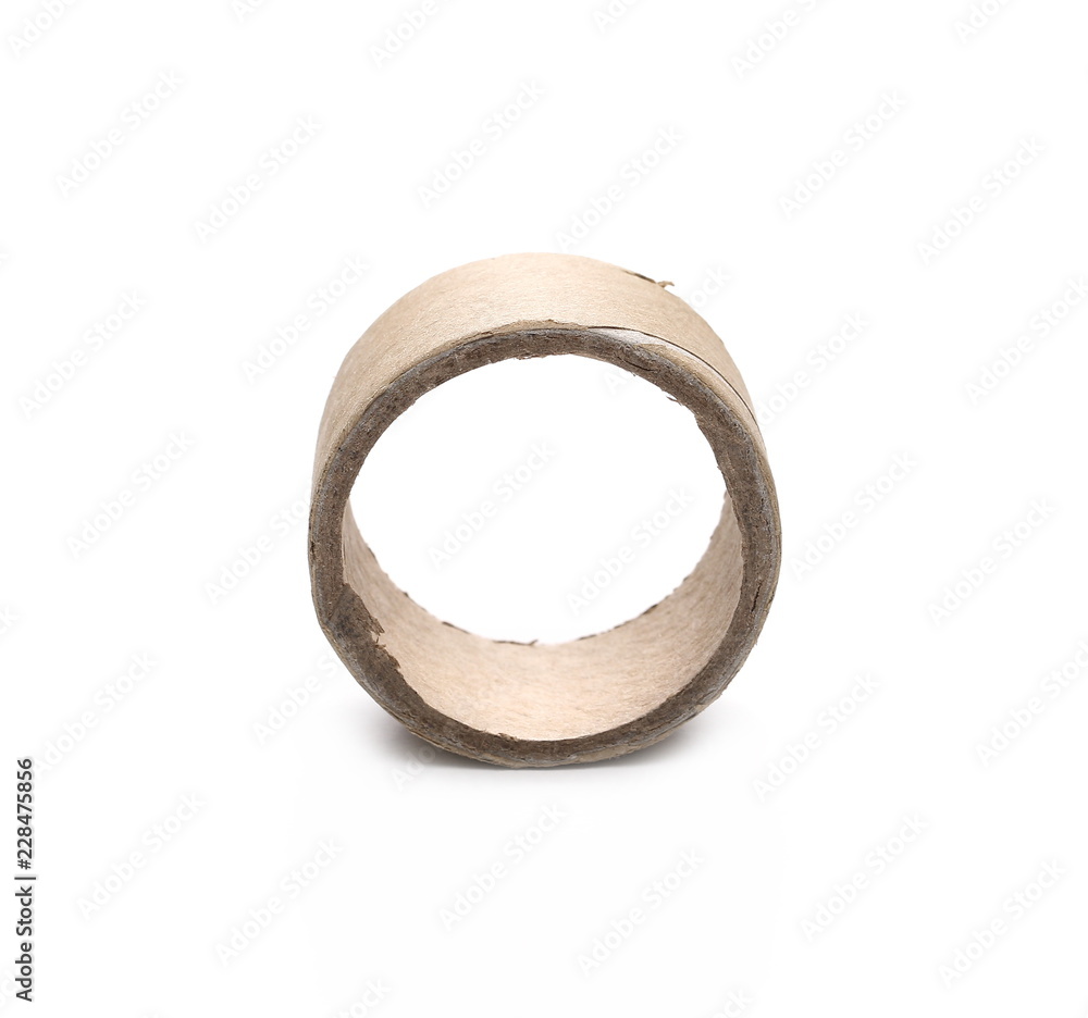 Empty cardboard roll isolated on white background Empty cardboard roll isolated on white background