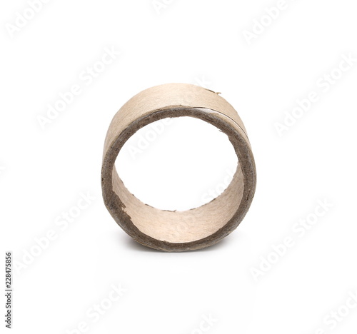 Empty cardboard roll isolated on white background